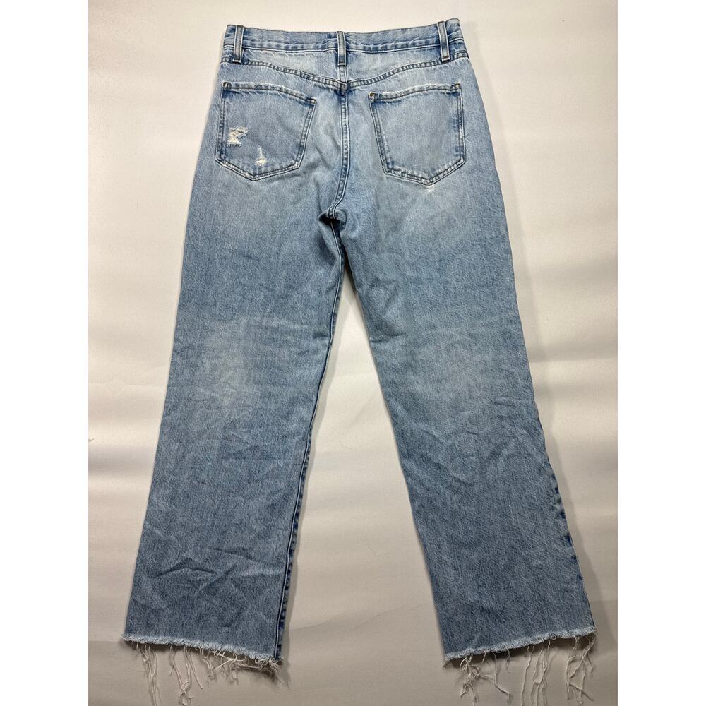 FRAME Denim Women's Le Jane Crop Raw Hem Blue Denim Jeans - 27 (29x26) - Picture 2 of 5